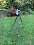 Chieftain Tank Headlight on a WWII Tripod-Sold