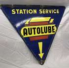 A rare American enamelled metal 'Autolube Station Service' a-Sold