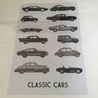 A Fine Monochromatic Framed ‘Classic Cars’ Art Print.-Auction Lot