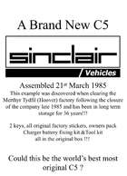 Sinclair C5-Sold