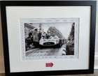 Stirling Moss Signed 1955 Mille Miglia Framed Photo-Sold