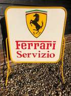 A Superb Ferrari Shell Double-Sided Freestanding Service Sig-Sold