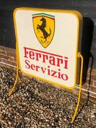 A Superb Ferrari Shell Double-Sided Freestanding Service Sig-Sold