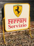 A Superb Ferrari Shell Double-Sided Freestanding Service Sig-Sold