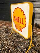 A Superb Ferrari Shell Double-Sided Freestanding Service Sig-Sold