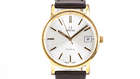 Omega Geneve Gold Plated manual wind, with silver dial.  -Sold