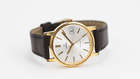 Omega Geneve Gold Plated manual wind, with silver dial.  -Sold