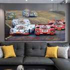 A large and impressive stretch canvas 'Ferrari versus Porsch-Sold