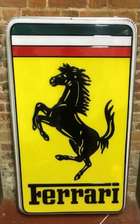 A superb, original Ferrari dealership illuminated hanging wa-Sold