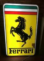 A superb, original Ferrari dealership illuminated hanging wa-Sold