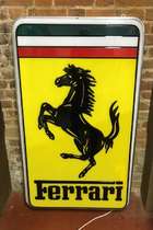 A superb, original Ferrari dealership illuminated hanging wa-Sold