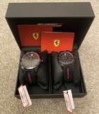 A rare boxed pair of 'His & Hers' Scuderia Ferrari Sports wa-Sold