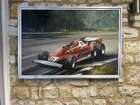 Dion Pears original of Niki Lauda in the Ferrari 312-Sold