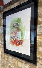 Jean Alesi Framed and Signed Collage Print by Craig Warwick-Auction Lot