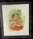 Jean Alesi Framed and Signed Collage Print by Craig Warwick-Auction Lot