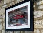 Nigel Mansell Ferrari Framed Signed Print-Sold