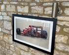 Signed Framed Print of Nigel Mansell in the Ferrari 614B -Sold