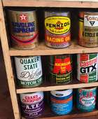 A Collection of New/Old Stock US-Quart Oil Cans -Sold