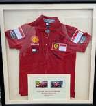 Ferrari Polo Shirt Signed by Michael Schumacher and Eddie Ir-Sold