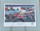 Six Assorted Racing Ferrari Prints-Sold