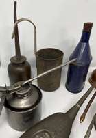 Collection of Oil Cans, Dispensers and Funnels-Sold