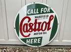 ''Castrol'' Style Enamel Advertising Sign-Sold