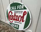 ''Castrol'' Style Enamel Advertising Sign-Sold