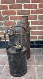 A Pair of Vintage Oil and Fuel Dispensers-Sold