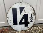 Period Petrol Station Enamelled Fuel Price Sign-Sold