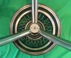 Jaguar E-Type Wire Wheel Glass Topped Table-Sold