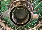 Jaguar E-Type Wire Wheel Glass Topped Table-Sold