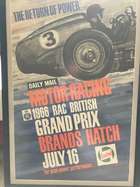 1966 RAC British Grand Prix Promotional Poster-Sold