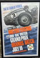 1966 RAC British Grand Prix Promotional Poster-Sold