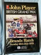 1978 Brands Hatch British Grand Prix Promotional Poster-Sold