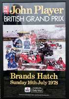 1978 Brands Hatch British Grand Prix Promotional Poster-Sold