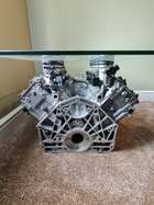BMW M3 V8 Glass-Topped Table-Auction Lot