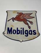 ''Mobilgas'' Enamel Advertising Sign c1940s-1950s-Sold