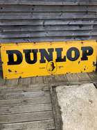 Large Landscape Dunlop Enamel Sign-Sold