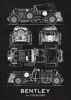 A Rare Metal Wall Poster Featuring 4½-Litre Bentley Blower-Sold