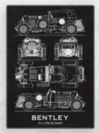 A Rare Metal Wall Poster Featuring 4½-Litre Bentley Blower-Sold