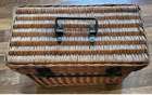 A Superb Vintage Wicker Automotive Picnic Case -Sold