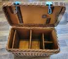 A Superb Vintage Wicker Automotive Picnic Case -Sold