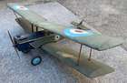 Early Scale Model of WWI Biplane with Canvas Wings and Combu-Auction Lot