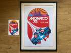 Framed '1975 Monaco Grand Prix' Poster with Original Officia-Sold