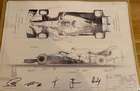 Charity Lot: Signed Mercedes Petronas Technical Drawing and -Sold