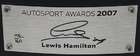 2007 Autosport Awards Hamilton-signed McLaren Table Centrepi-Sold