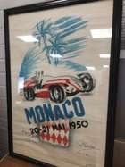 An Original Monaco Grand Prix Poster dated 20th/21st May 195-Sold