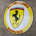 A Contemporary 'Authorised Service' Ferrari-Themed Roundel S-Sold