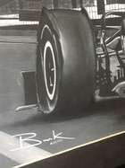 'Lewis Hamilton on the Home Straight' Original Artwork by Da-Sold