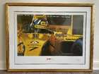 A trio of Damon Hill and David Coulthard Signed Prints -Sold
